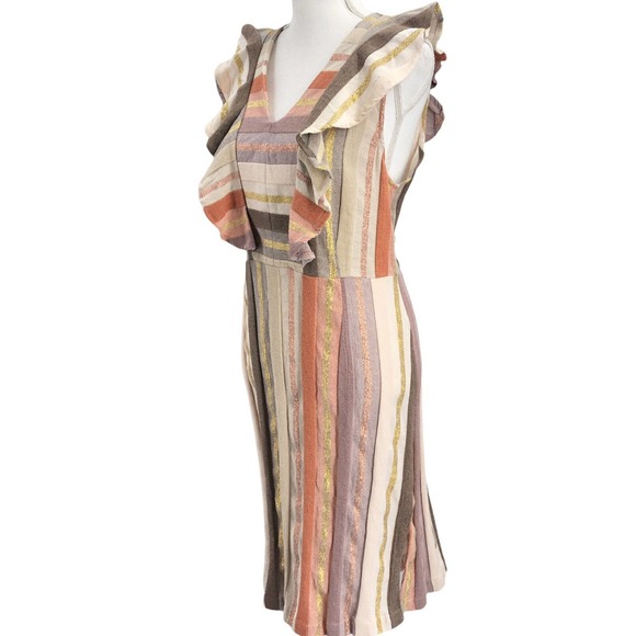 Ace & Jig X Barneys New York NEW Womens Size Medium Magdelena Dress Striped Midi - Picture 5 of 12